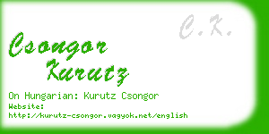 csongor kurutz business card